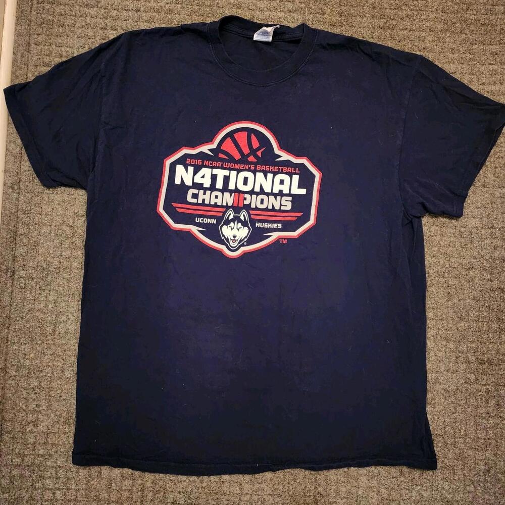 Vntge Blue Uconn Womens Basketball 2016 tournament Champions Sz Xl Shirt cotton